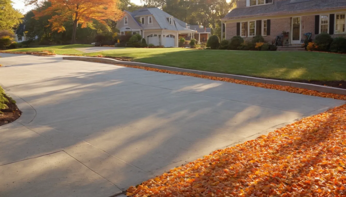 A freshly poured concrete driveway in front of a colonial home in the Havre de Grace area